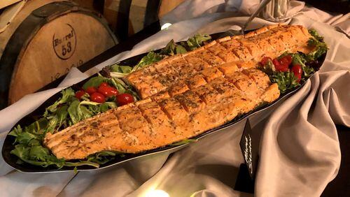 Double the marinade and bake an entire side of salmon for a holiday buffet or party.
Courtesy of Bob Brinson