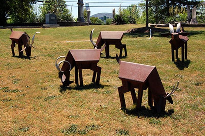 "The Herd" by Phil Proctor is the SculpTour People's Choice winner. See this and other public art exhibits at SculpTour Sip & See.