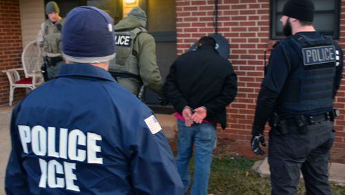 Federal immigration authorities arrested more than 680 unauthorized immigrants, including 87 in Georgia, as part of a recent nationwide operation. Photo provided by BRYAN COX/U.S. Immigration and Customs Enforcement.