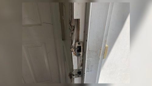 A crowbar was used to break into the apartment, police said.