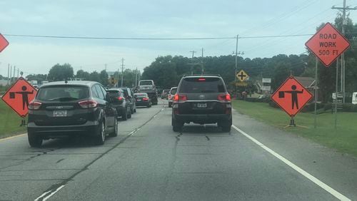 A frustrated commuter hopes Ga. 34 will be back to normal soon in Newnan. (Photo/Submitted)