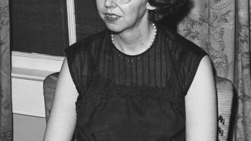 This undated photo shows author Flannery O’Connor. Her final home is being given to Georgia College and State University after a small foundation struggled to keep up the historic property. The Savannah-born author spent the last 13 years of her life on the Middle Georgia dairy farm known as Andalusia. O’Connor completed her best-known works there, including the short story collection “A Good Man Is Hard To Find.” (Atlanta Journal-Constitution via AP)