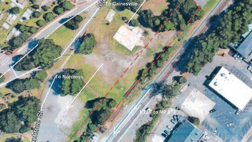 The Duluth City Council recently approved a lease agreement with Norfolk Southern Railroad to extend the city’s lease area to include sections of railroad property between the StreetSmarts building and the proposed new 22,000-square-foot library. Courtesy City of Duluth