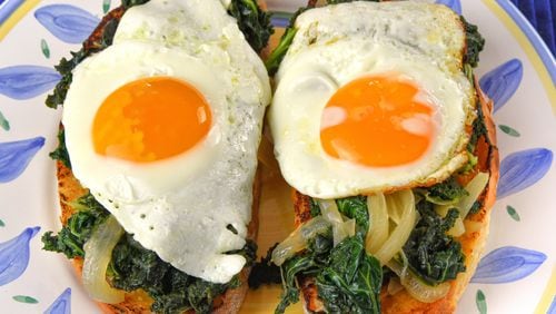 Miso Kale Toast. Chris Hunt for The AJC