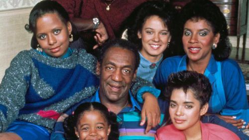 THE COSBY SHOW -- Pictured: (clockwise from top) Malcolm-Jamal Warner as Theodore 'Theo' Huxtable, Sabrina Le Beauf as Sondra Huxtable Tibideaux, Phylicia Rashad as Clair Hanks Huxtable, Lisa Bonet as Denise Huxtable, Bill Cosby as Dr. Heathcliff 'Cliff' Huxtable, Keshia Knight Pulliam as Rudy Huxtable, Tempestt Bledsoe as Vanessa Huxtable -- (Photo by: NBC)
