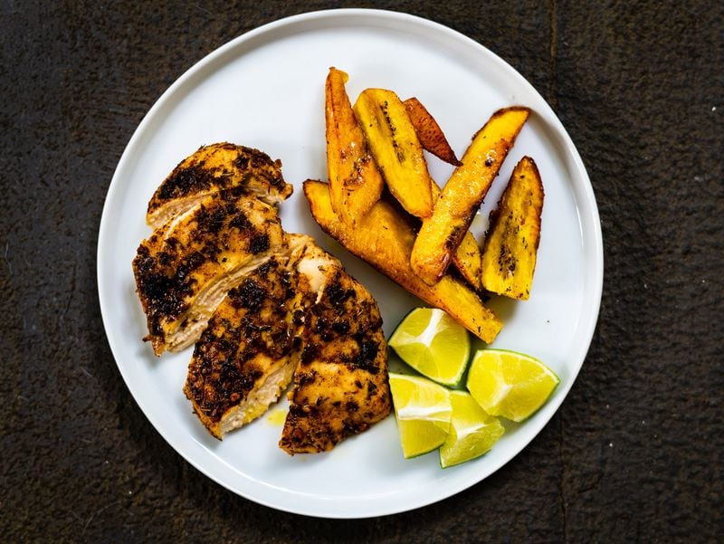Quick Jerk Chicken with Fried Plantains. CONTRIBUTED BY HENRI HOLLIS