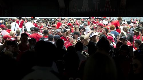Expect even more Dawg fans to pack Sanford Stadium as the University of Georgia finds itself with higher-than-predicted freshmen enrollment. (AJC File)