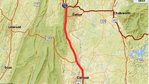 A resurfacing of I-75 between Calhoun and Dalton in Gordon and Whitfield counties will begin soon, state highway officials announced. GEORGIA DEPARTMENT OF TRANSPORTATION