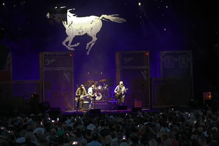 Neil Young & Crazy Horse brought his "Love Earth Tour" to Ameris Bank Amphitheatre on Tuesday, May 7, 2024.
Robb Cohen for the Atlanta Journal-Constitution