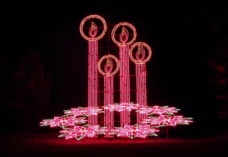 The candelabra is one of Lanier Islands' well-known displays in their Magical Nights of Lights.