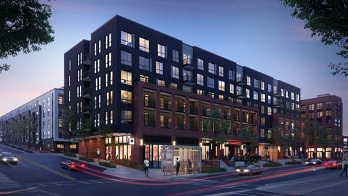 A rendering of the new Modera Reynoldstown complex.