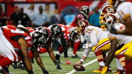 ATLANTA, GA - AUGUST 11: The Washington Redskins line up on offense against the Atlanta Falcons at Georgia Dome on August 11, 2016 in Atlanta, Georgia. (Photo by Kevin C. Cox/Getty Images)