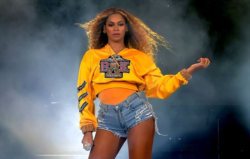 INDIO, CA - APRIL 14:  Beyonce Knowles performs onstage during 2018 Coachella Valley Music And Arts Festival. Her performance was a tribute to black culture and Black colleges. (Photo by Kevin Winter/Getty Images for Coachella)