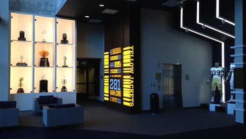The renovated Georgia Tech lobby, a project that cost a little more than $500,000.