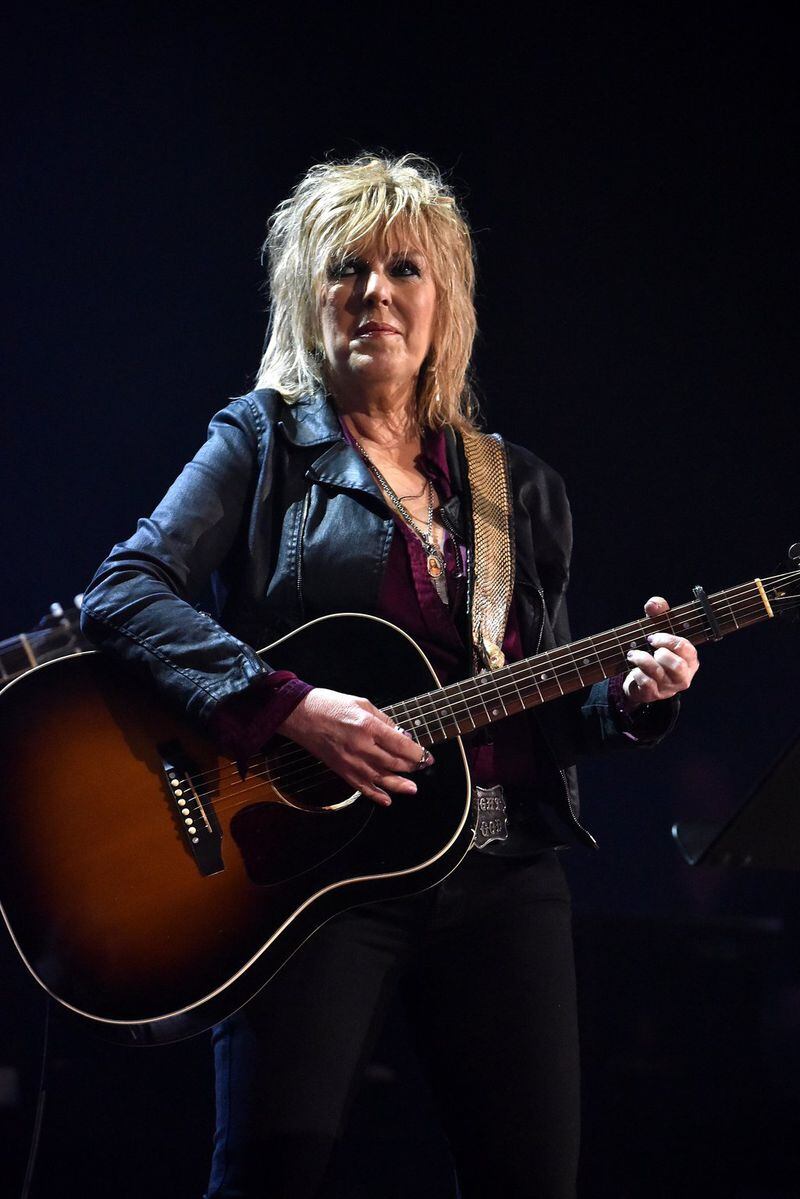 Lucinda Williams performing at the 14th annual Americana Music Association Honors and Awards Show at the Ryman Auditorium in Nashville in 2015. ERIKA GOLDRING / GETTY IMAGES FOR AMERICANA MUSIC