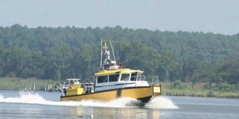 The search started Thursday afternoon after the state Natural Resources Police responded to a report of two people on a canoe in the Chesapeake Bay who appeared to be overtaken by strong winds.