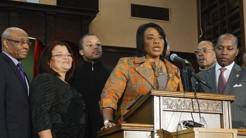 In a press conference Thursday in Historic Ebenezer Baptist Church, Bernice King – flanked by cousins, preachers and civil rights workers — told the media to “refrain from grouping me with my brothers.”