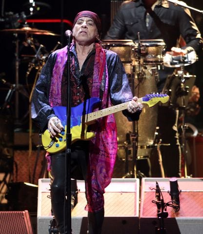Bruce Springsteen & the E Street Band, including guitarist Steven Van Zandt, rocked sold-out State Farm Arena in Atlanta on Friday, February 3, 2023. (Photo: Robb Cohen for The Atlanta Journal-Constitution)