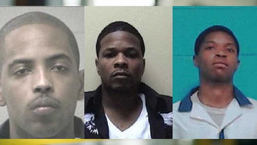 Philmon Chambers (from left), Robert Carlisle and Shabazz Guidry were three of five alleged gang members indicted this week.