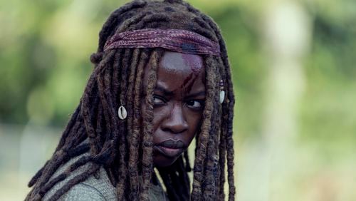 Danai Gurira as MichonneÂ - The Walking Dead _ Season 9, Episode 14 - Photo Credit: Gene Page/AMC