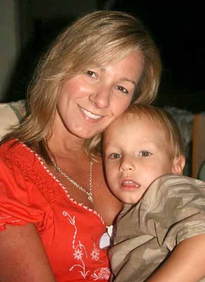 Audra Eaker holds her young son, Kincaid, in this 2008 photo.