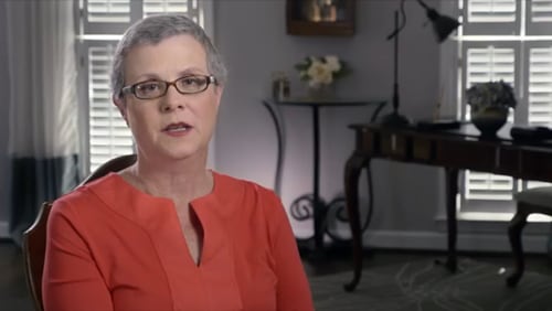 Republican attorney Anne Lewis appears in an ad for Karen Handel's campaign. Screenshot.
