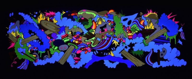 “Berserk Planet” (2017) is featured in Atlanta-based artist Sarah Emerson’s solo show “Are We the Monsters” at the Zuckerman Museum of Art at Kennesaw State University. CONTRIBUTED BY ZUCKERMAN MUSEUM OF ART