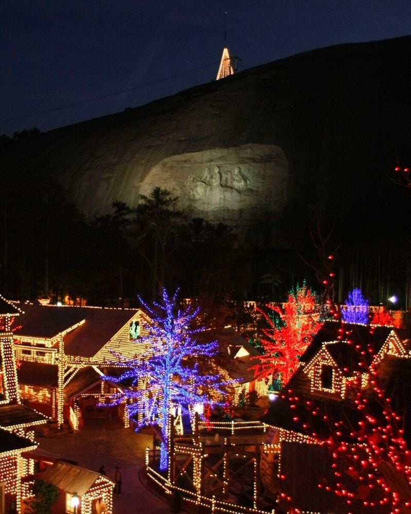 Stone Mountain Christmas features light shows and activities throughout the park. (Stone Mountain Park)