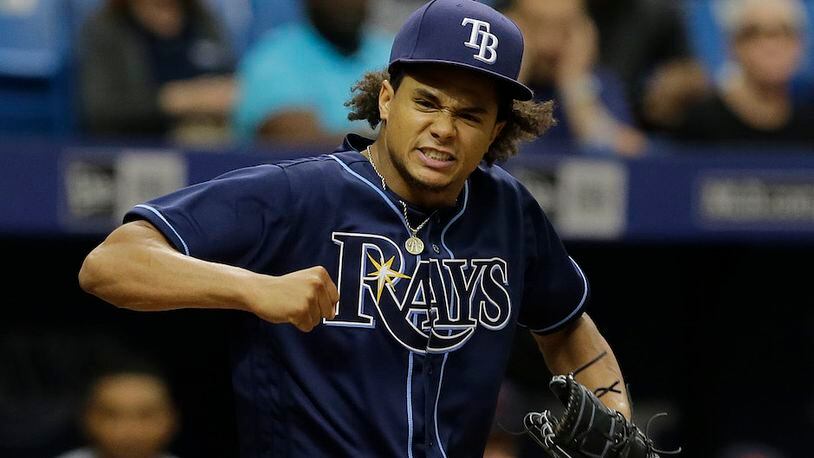 If the Tampa Bay Rays are willing to trade pitcher Chris Archer, the Braves are among the teams expected to at least explore what it would take to land the 2015 All-Star. (AP Photo/Chris O’Meara)