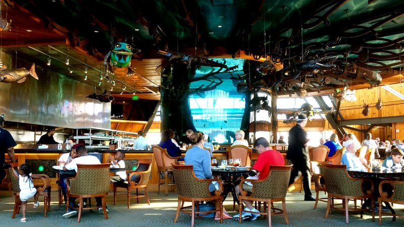 At the Big Cypress Lodge in Memphis, enjoy drinks and the view at The Lookout. The centerpiece of the room is a 10,000-gallon catfish aquarium. 
Courtesy Gabe Hartwig/St. Louis Post-Dispatc/TNS
