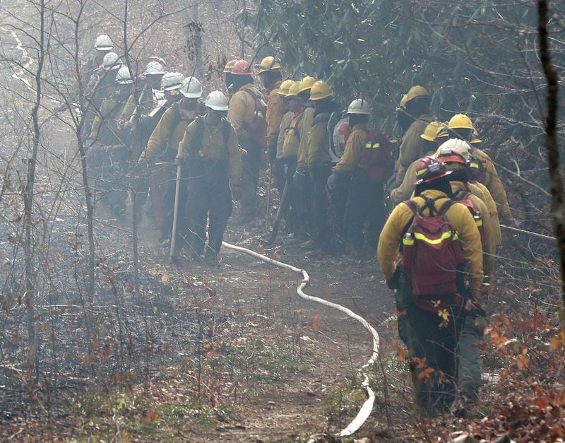Firefighters across the state helped battle the blazes that tore through North Georgia in 2016.
