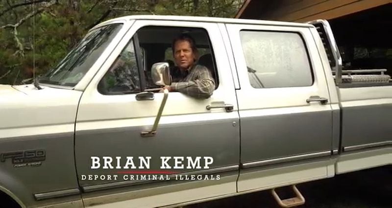 GOP governor candidate Brian Kemp, the onetime Invisible Man of Georgia politics, gets some traction with his vow to go illegal alien huntin’. HANDOUT