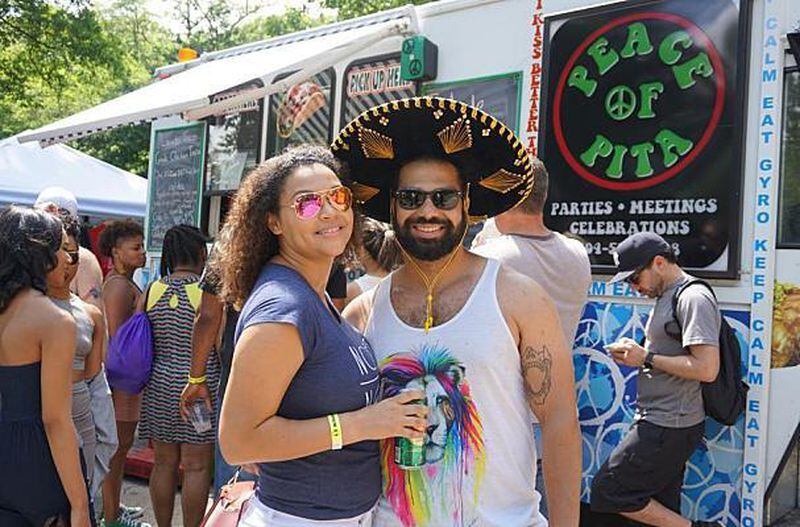 A couple poses during last year's Atlanta Margarita and Taco Festival.