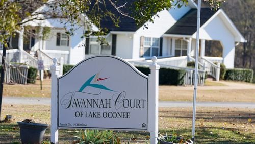 A sign for the Savannah Court of Lake Oconee assisted living home is visible on Monday, December 11, 2023, in Greensboro, GA. The facility has a history of challenges, with ongoing state efforts to regulate and potentially close it down.
Miguel Martinez /miguel.martinezjimenez@ajc.com