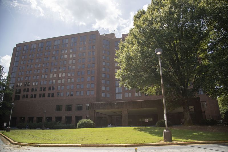 09/04/2020 -College Park, Georgia - The exterior of the former Sheraton Atlanta Airport  Hotel, located at 1900 Sullivan Road, in College Park, Friday, September 4, 2020. The hotel was acquired by the City of Atlanta for $16.8 million in 2017. Since the purchase, the hotel, which had a convention center attached, has been used for movie production. The city is demolishing the hotel to make way for economic development and a potential runway. (Alyssa Pointer / Alyssa.Pointer@ajc.com)