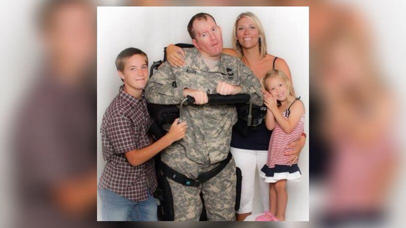 Retired Army National Guard Master Sgt. Mark Allen was wounded in Afghanistan and awarded a Purple Heart in 2013.