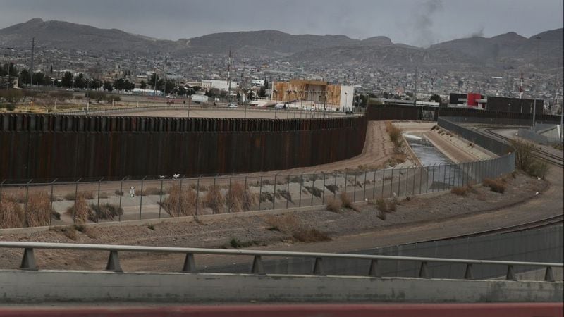 EL PASO, TEXAS - FEBRUARY 10: The U.S./ Mexican border wall is seen on February 10, 2019 in El Paso, Texas. U.S. President Donald Trump is scheduled to visit the border city as he continues to campaign for a wall to be built along the border and the Democrats in Congress are asking for other border security measures. 