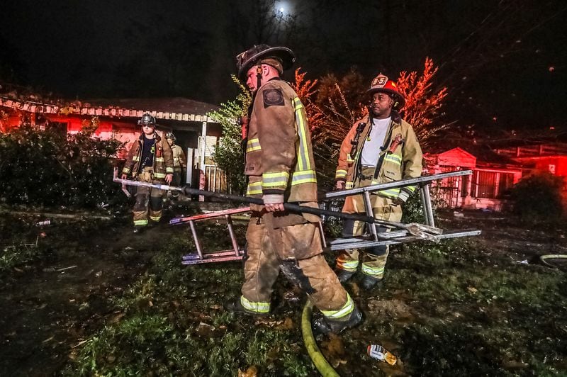 Atlanta fire crews arrived within five minutes of the call for service at a rooming house on the corner of Burbank and Martin Luther King Jr. drives on Thursday morning, according to officials.