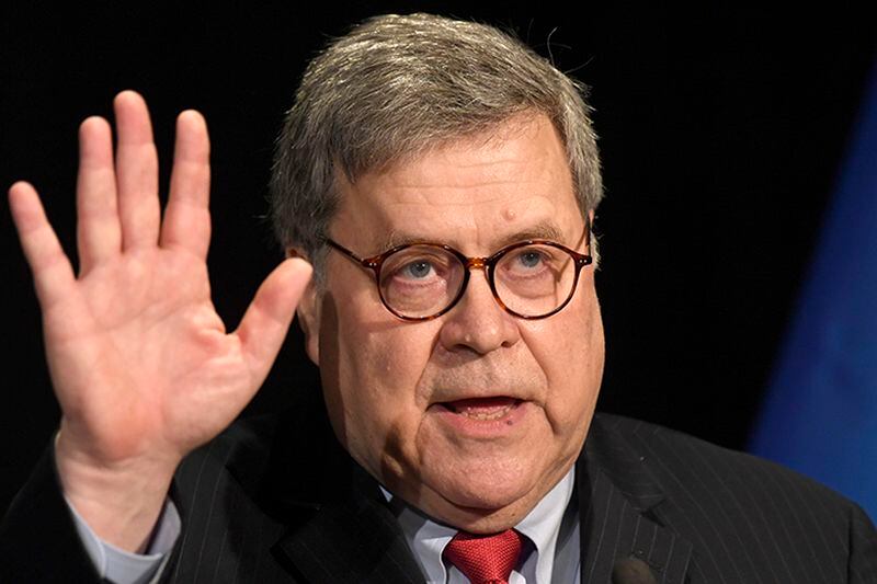 President Donald Trump praised Attorney General William Barr for "taking charge of a case that was totally out of control and perhaps should not have even been brought."