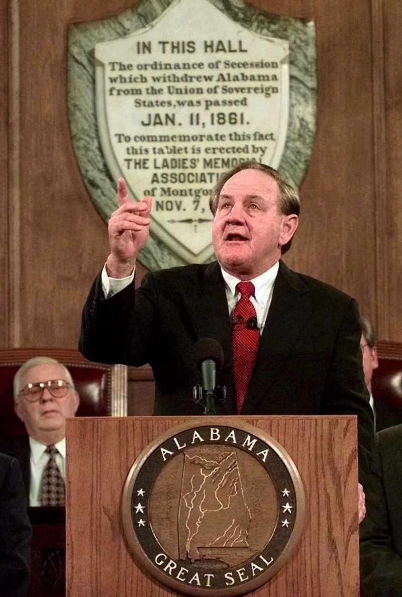Alabama’s then-Gov. Fob James — shown here at the Capitol in Montgomery on Jan. 13, 1998 — commuted Judith Neelley’s death sentence to life in prison. (Dave Martin/Associated Press)