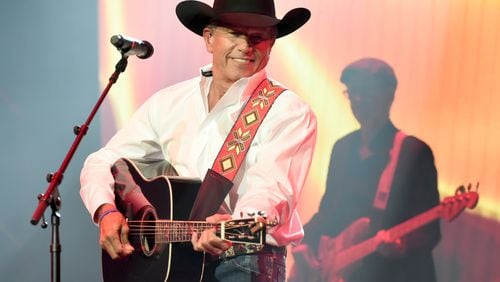 George Strait, shown performing in Tennessee, will return to Atlanta wtih a performance at Mercedes-Benz Stadium on March 30, 2019. He’s sharing the bill with Chris Stapleton and other rising country stars. (Photo by Rick Diamond/Country Rising/Getty Images)