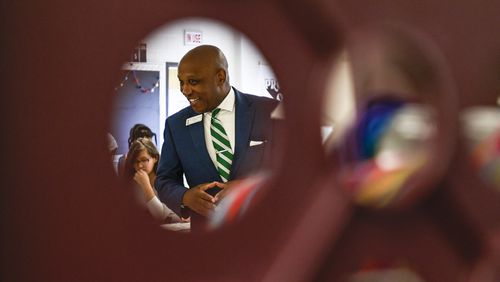 Gwinnett County Public Schools Superintendent Calvin Watts takes a tour at Archer High School on Sept. 1, 2022. Watts resigned from the board of a major accreditation agency, citing the distraction his role had caused among some in Gwinnett. (Natrice Miller/natrice.miller@ajc.com)