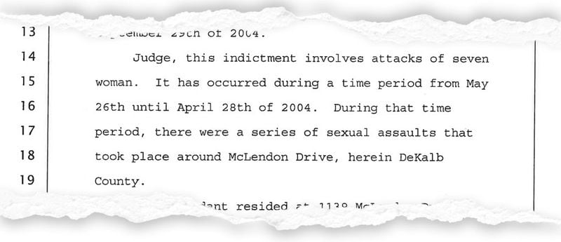 An excerpt from the transcript when Carlos Johnson Jr. was sentenced in DeKalb County.