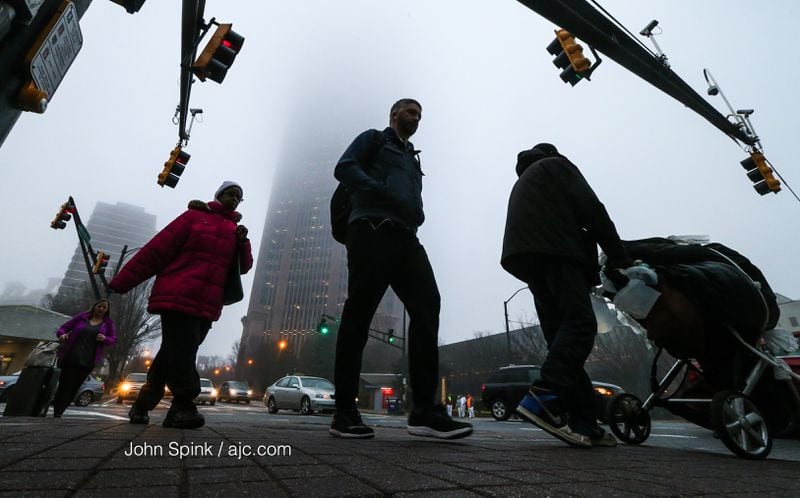 A wedge of high pressure led to fog Tuesday morning in metro Atlanta. JOHN SPINK / JSPINK@AJC.COM