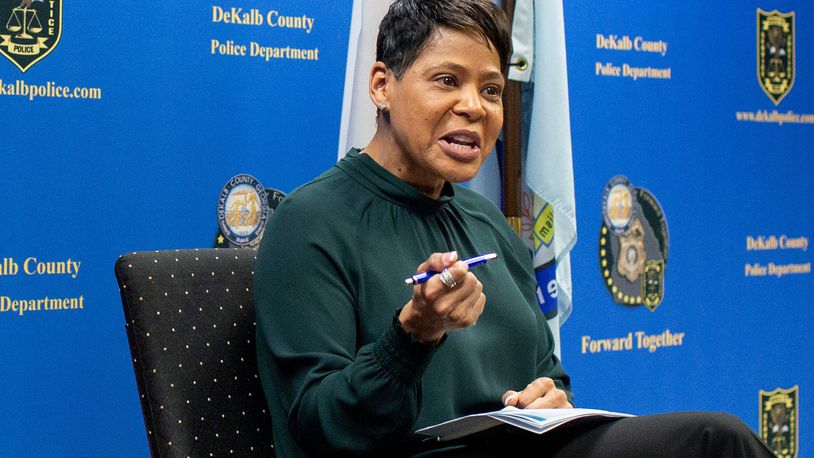 DeKalb police Chief Mirtha V. Ramos, who started in November, discusses her first couple months on the job, her background and her vision for the department, at the DeKalb Police Headquarters in Tucker, Georgia, on Friday, Jan. 17, 2020. (Photo/Rebecca Wright for the Atlanta Journal-Constitution)