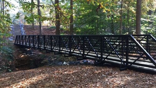 The pedestrian bridge for Briarwood Park is open for public use.