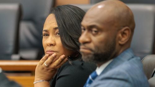 At the heart of the defense's effort to disqualify Fulton District Attorney Fani Willis from the Georgia election interference case has been the question of when her romantic relationship began with Nathan Wade. (Arvin Temkar / arvin.temkar@ajc.com)