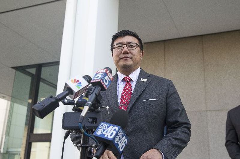 United States Attorney BJay Pak speaks during a press conference Wednesday, after city of Atlanta official Larry Scott pleaded guilty to charges of wire fraud and income tax evasion. (Alyssa Pointer/alyssa.pointer@ajc.com)