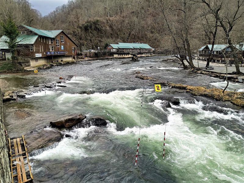 View of the Nantahala River flowing through the 500-acre campus of the Nantahala Outdoor Center near Bryson City, North Carolina.
Courtesy of Blake Guthrie