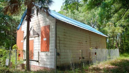 The Harrington School House, which was built in the 1920s and served as the main educational structure for three African-American communities on St. Simons Island, came close to being demolished, but it was saved. This photo was taken during the restoration process. CONTRIBUTED BY BENJAMIN GALLAND, H2O CREATIVE GROUP